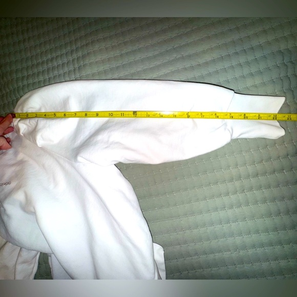 FRAME Pleated Panel Puff-Sleeve Sweatshirt. Eggshell white. Size small  VGUC - Picture 8 of 12